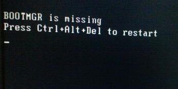 bootmgr is missing press ctrl+alt+del to restart解决办法