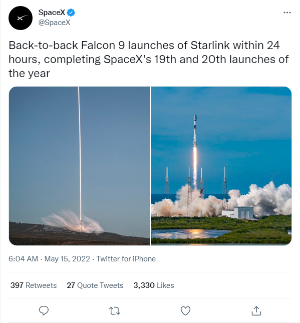 24 小时之内，SpaceX 再次发射 53 颗星链卫星：这次用的是新火箭